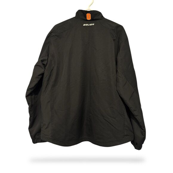Bauer Hockey Jacket‎ Mens Large Black Full Zip Fleece Lined Softshell Warmup - Picture 2 of 12